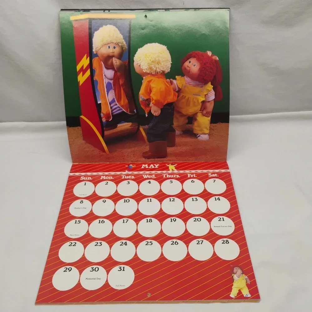 Vintage 1988 Cabbage Patch Kids Unused Calendar Movie Prop Collector
